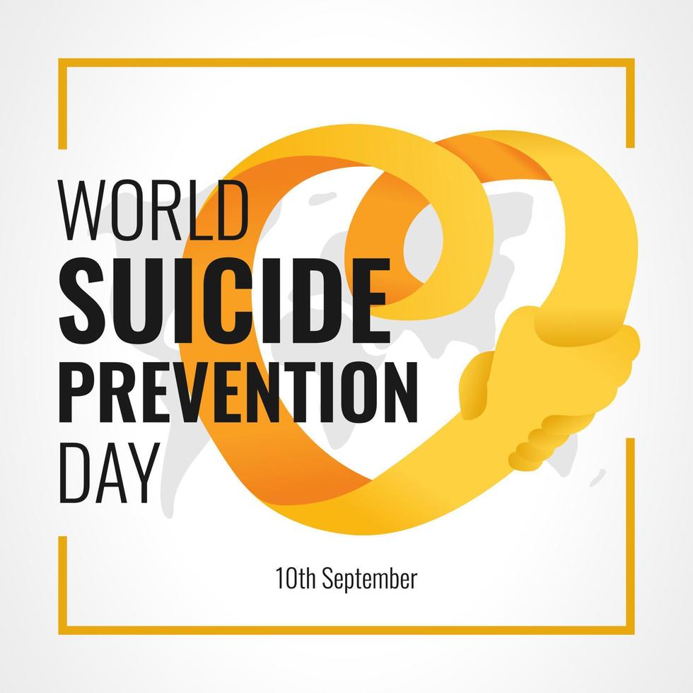 concepto del día mundial de la prevención del suicidio 6 vector