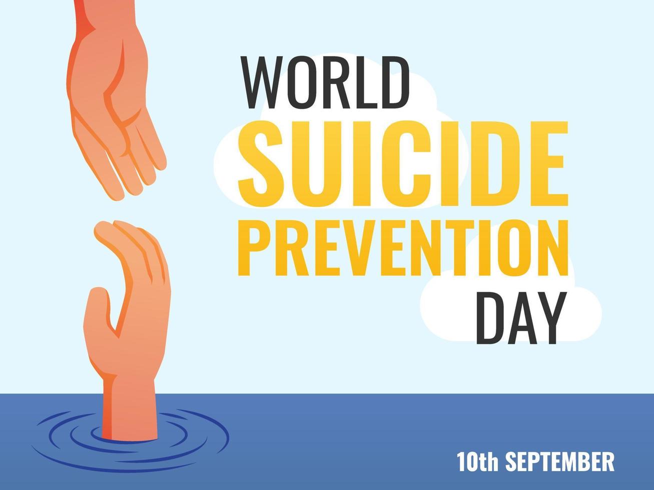 concepto del día mundial de la prevención del suicidio 10 vector