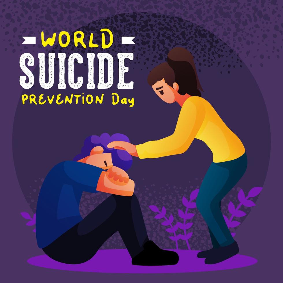 World Suicide Prevention Day Concept 2 vector