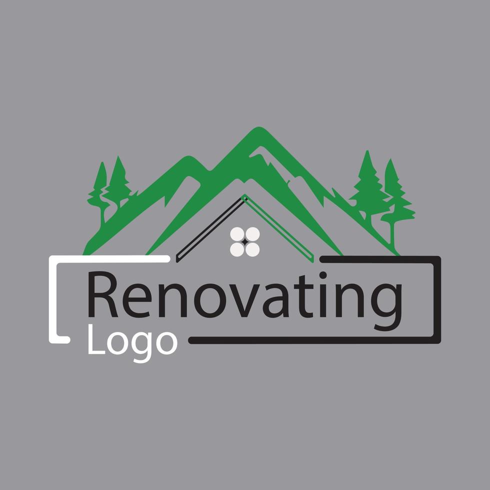 renovating logo simple vector design