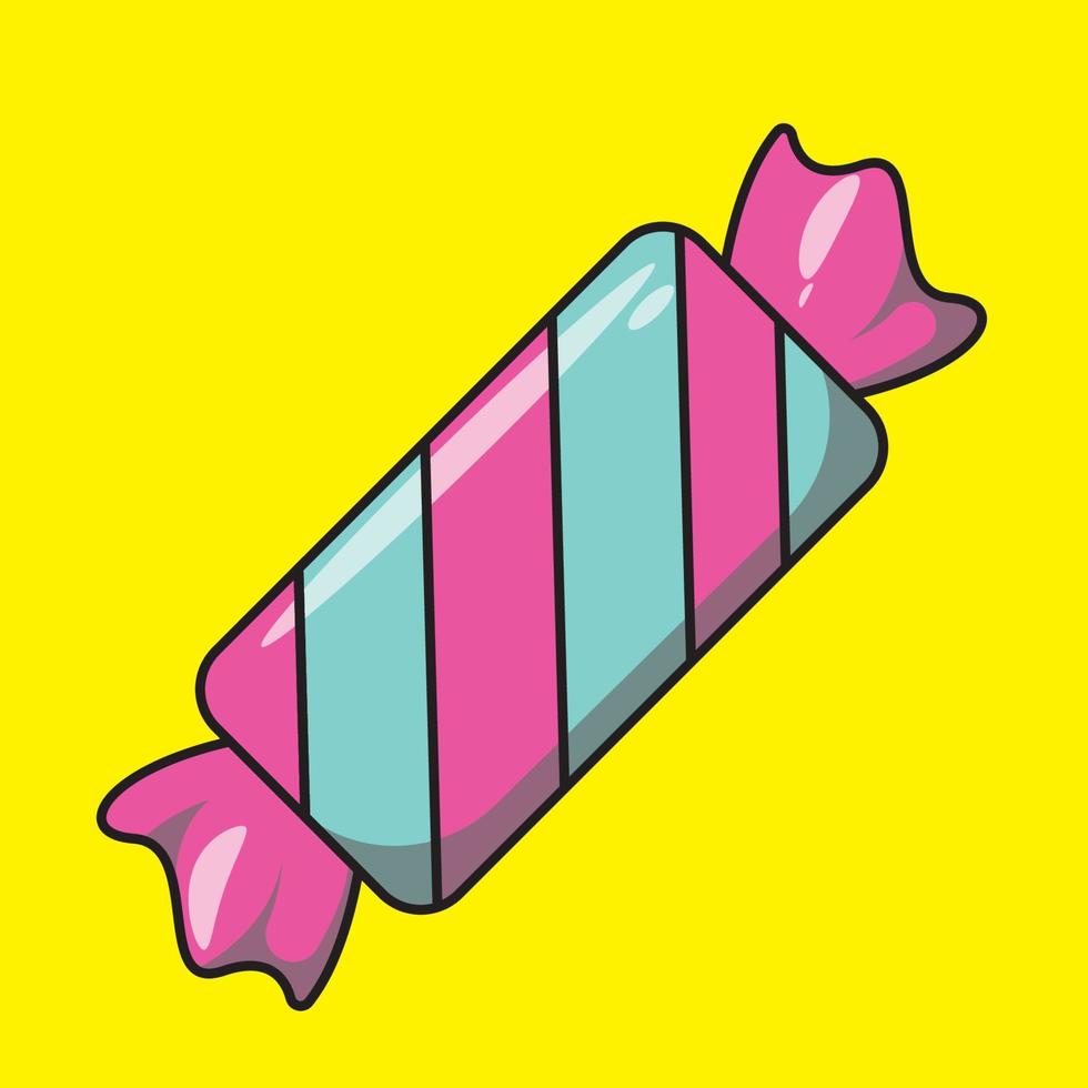 cartoon candy flat desain vector