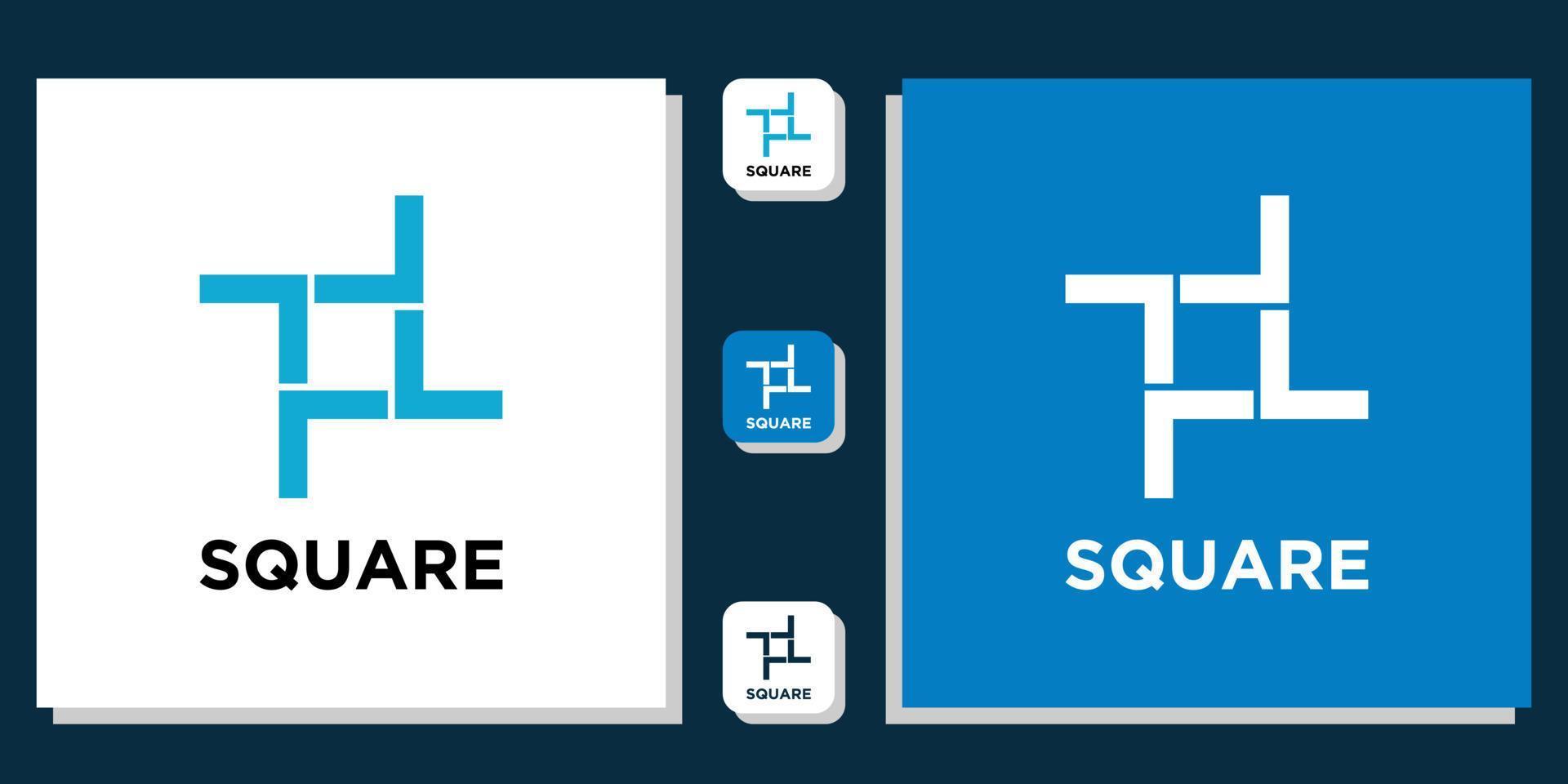 Square Design Interior Room, Letter L Right Angle Logo Design Vector