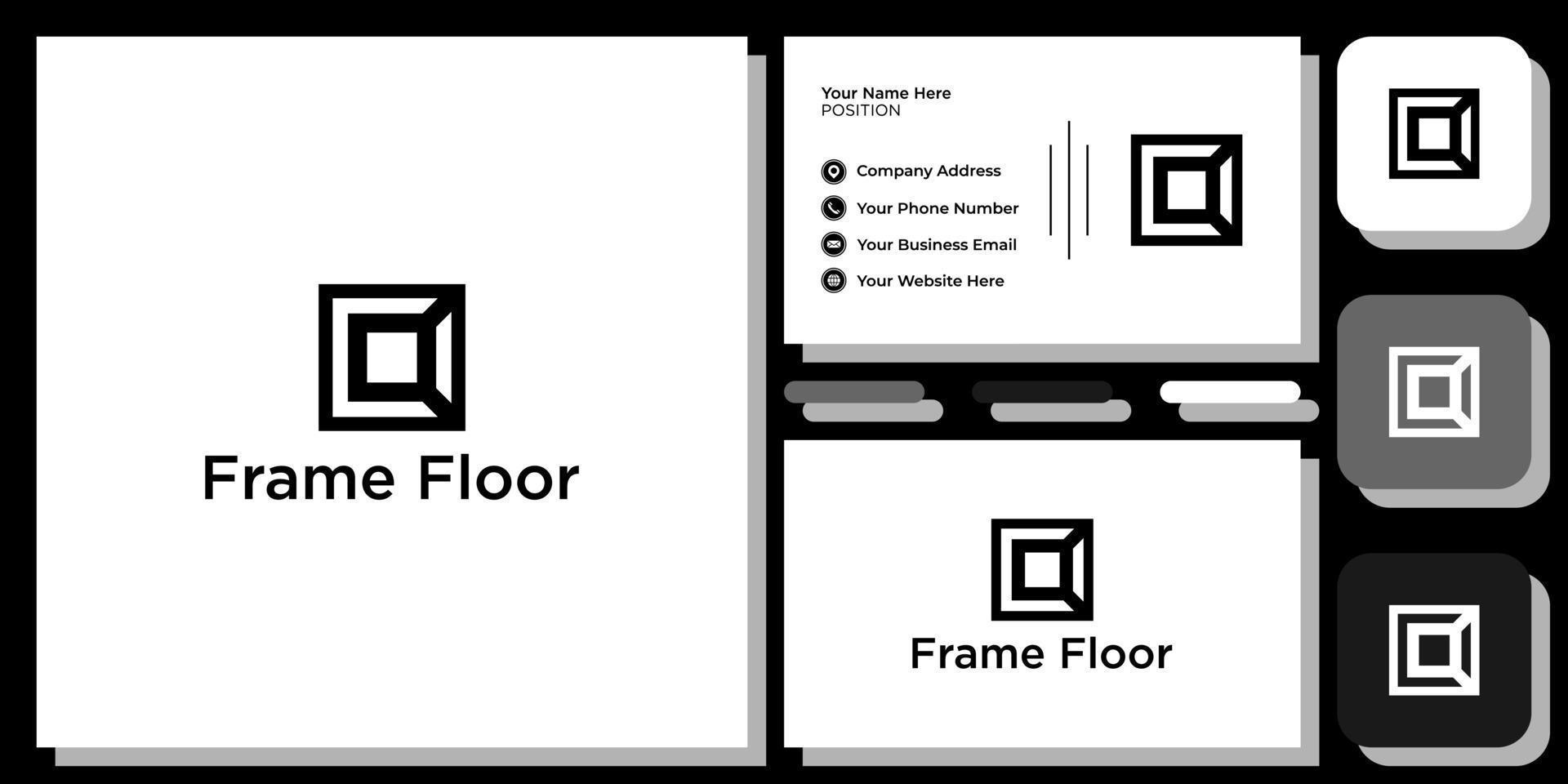 Luxury Square Frame Border Modern Garnish Decoration Ornament Design Vector