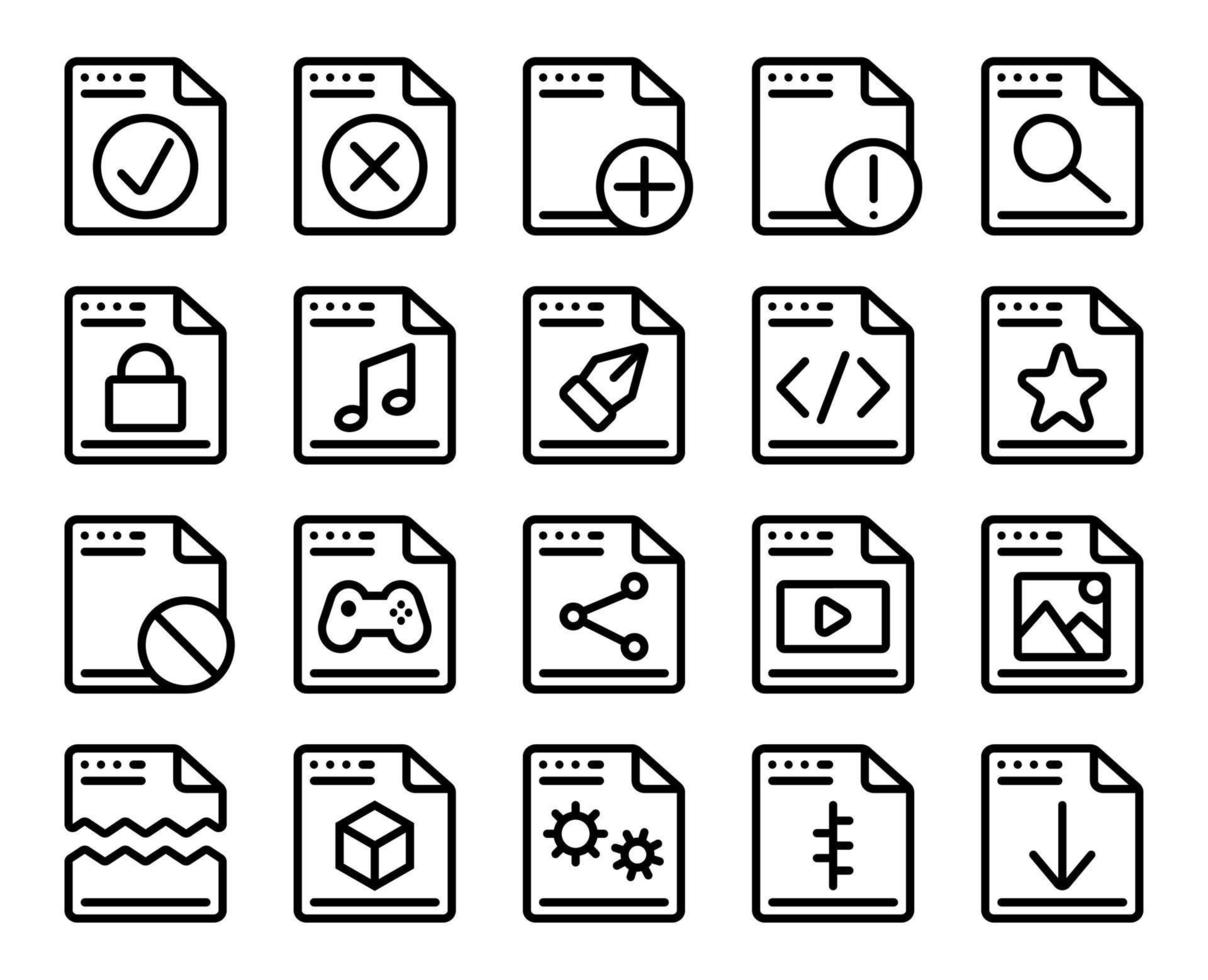 Set of files icons, Set of files collection in black color for website design, Design elements for projects. Vector illustration, files icon, file icon, Set of files icon collection, document icon