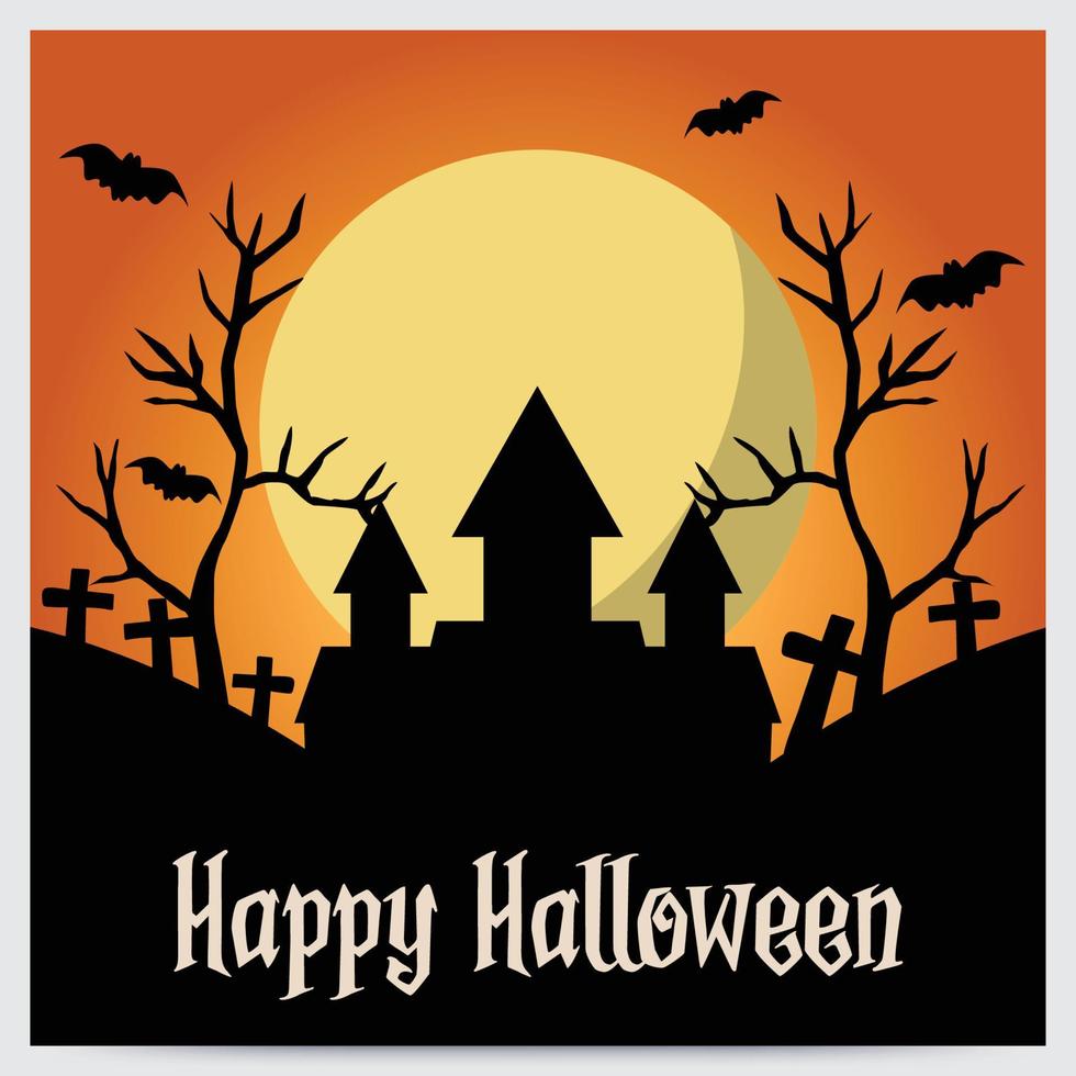 Happy halloween background and banner. Pumpkin cute. Flat design. vector