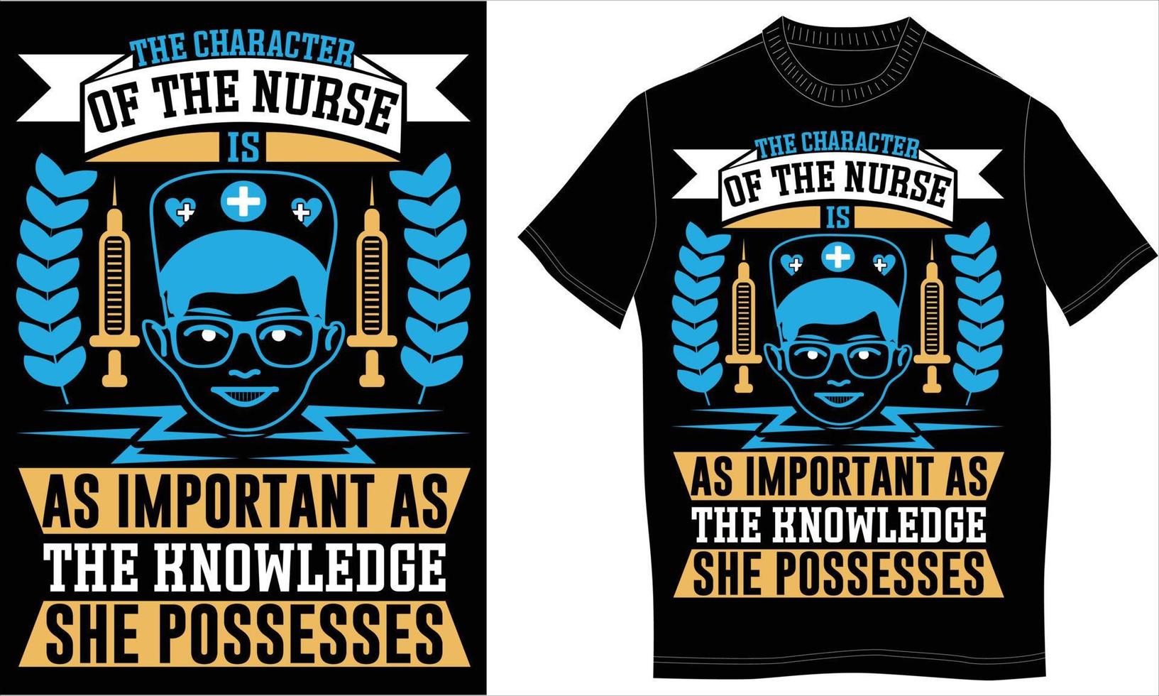nurse tshirt design vector