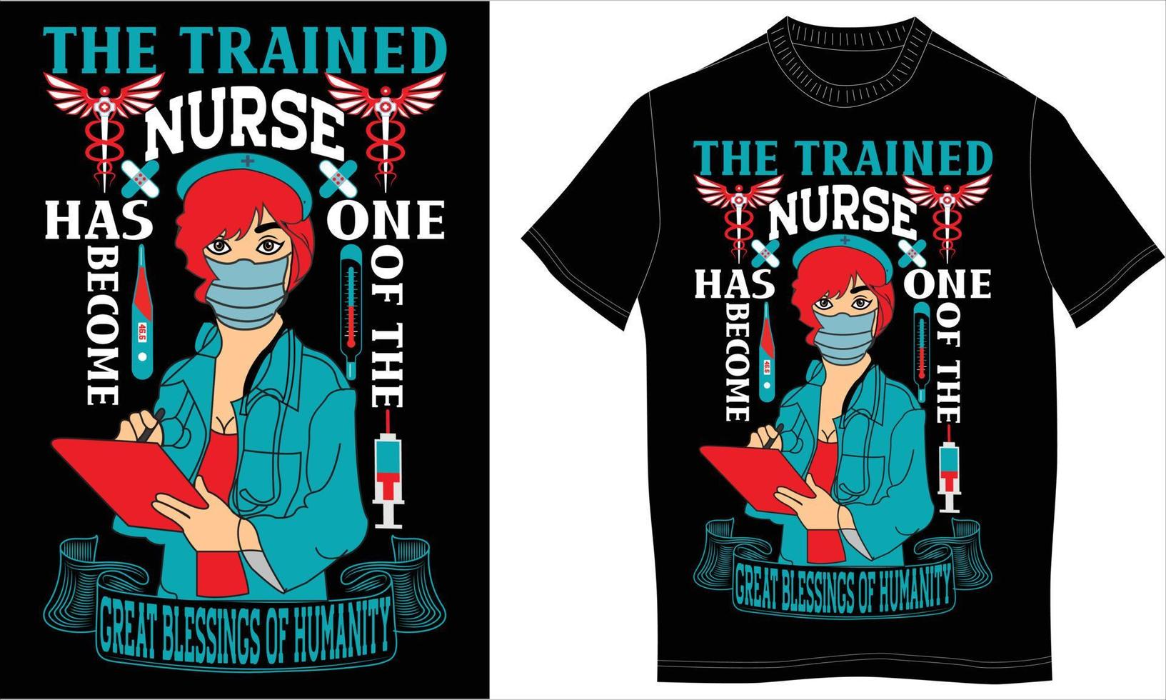 nurse tshirt design vector