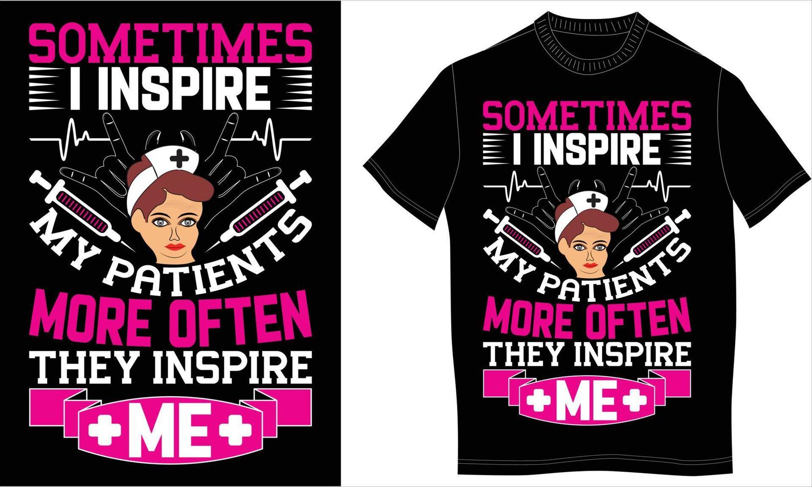 nurse tshirt design vector