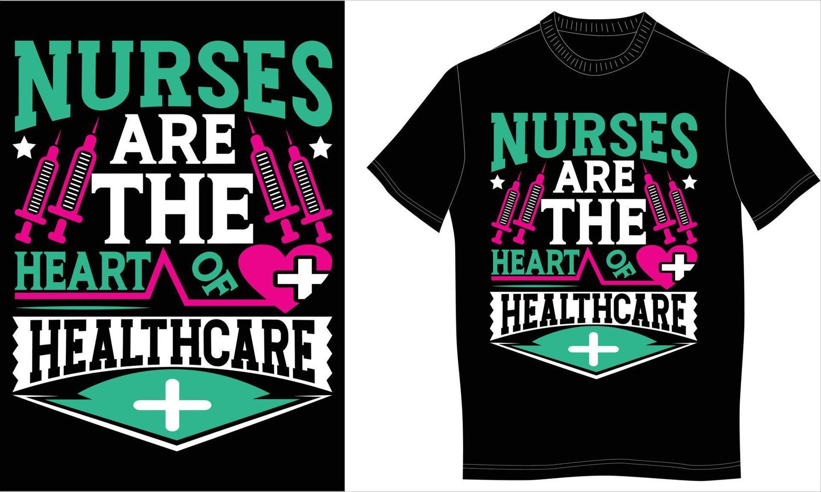 nurse tshirt design vector
