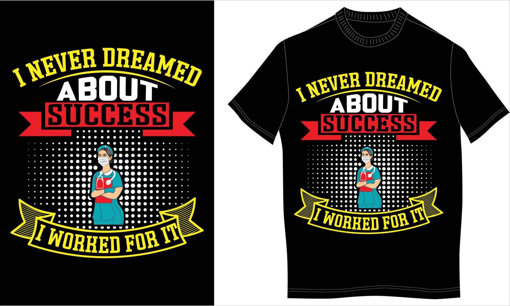 nurse tshirt design vector
