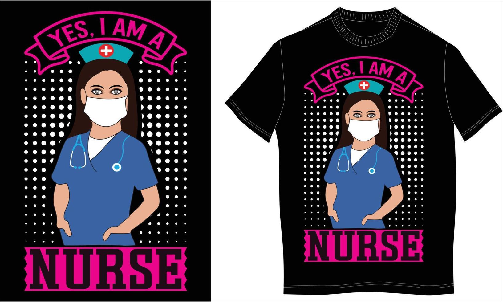 nurse tshirt design vector