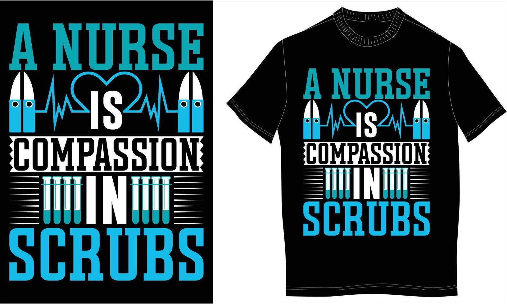 nurse tshirt design vector