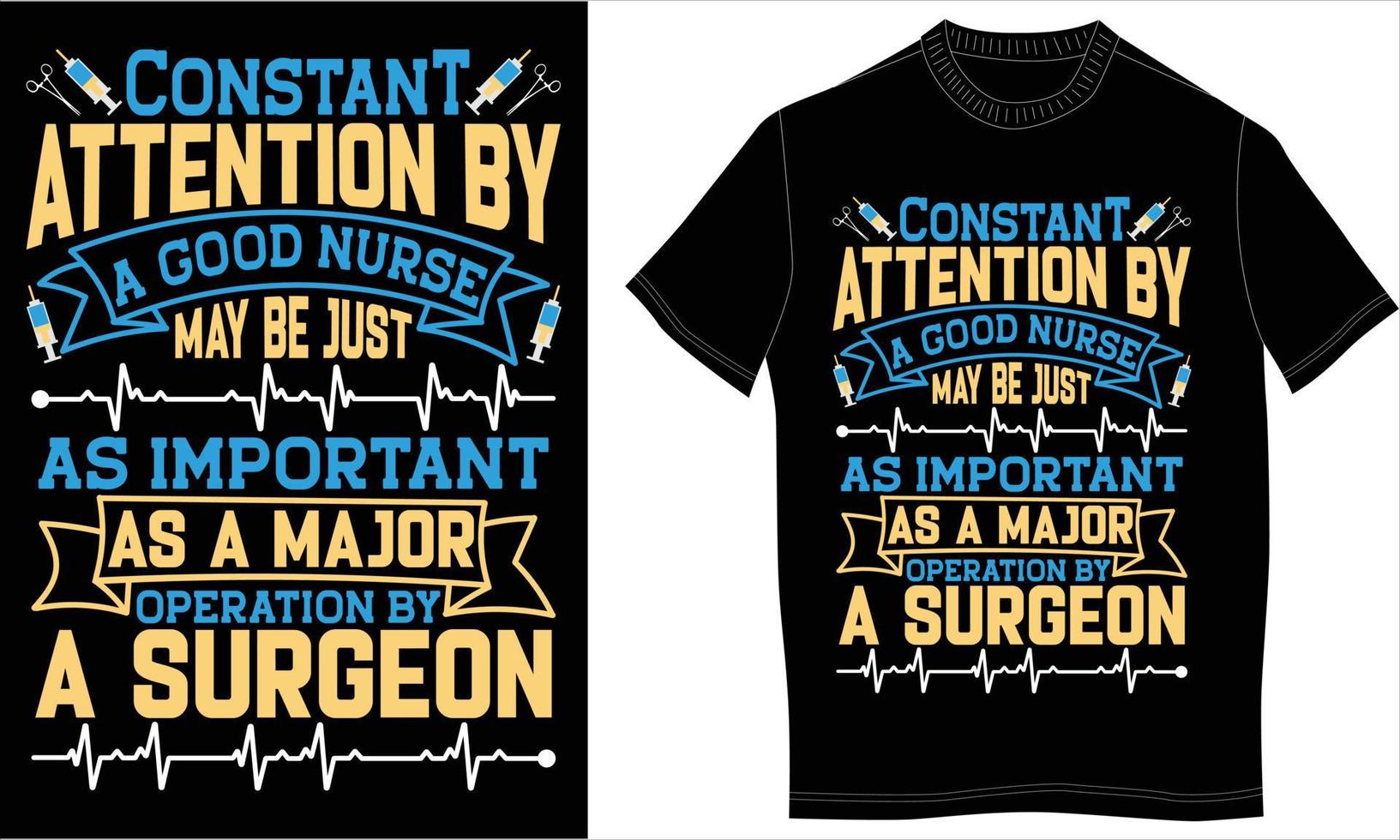 nurse tshirt design vector