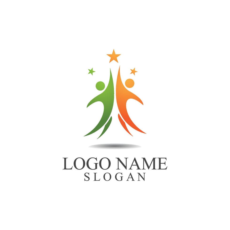 Colorful family human people logo icon Royalty Free Vector