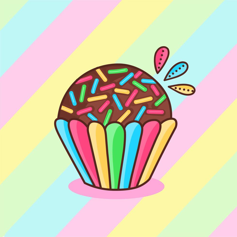 brigadeiro tradicional dibujado a mano vector