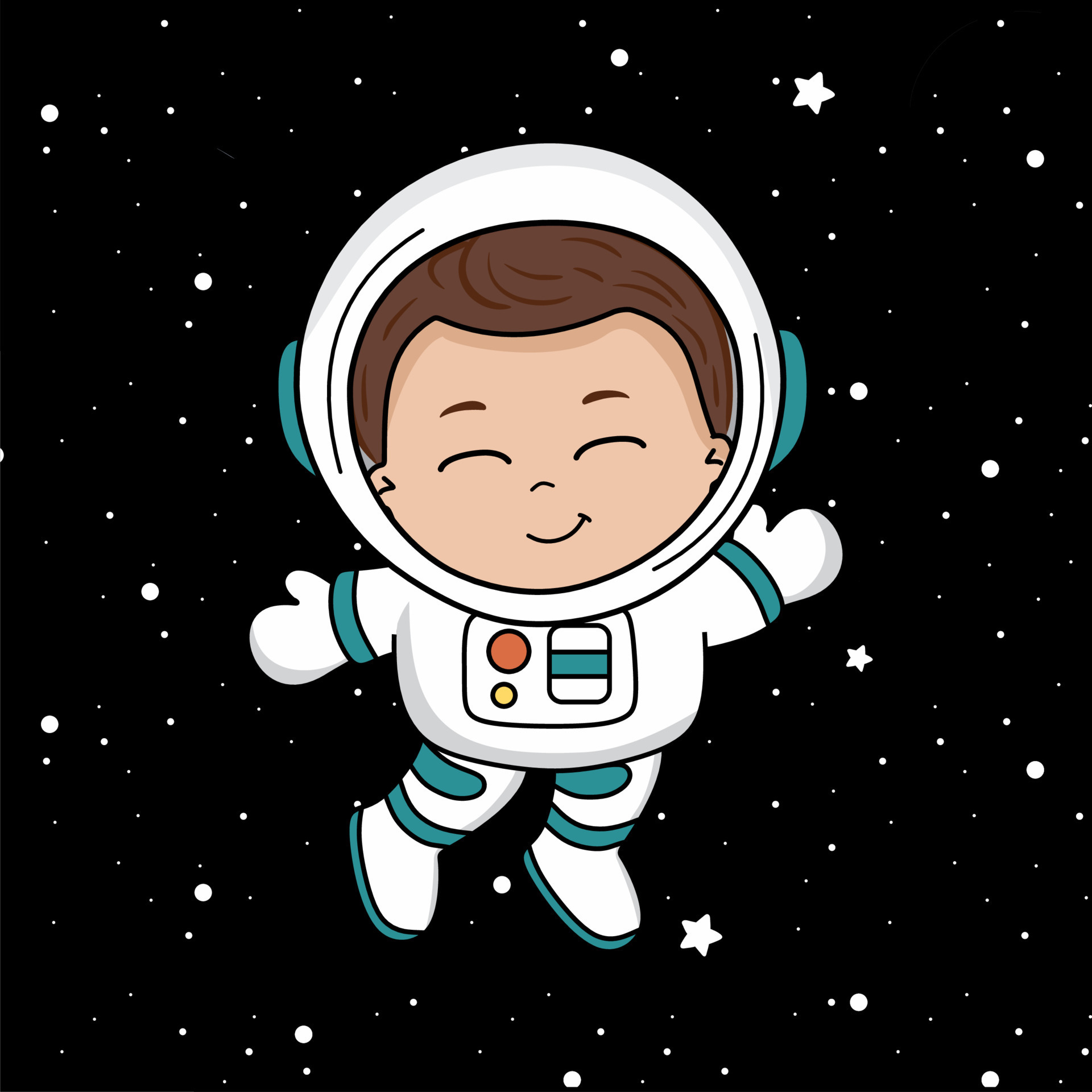 Boy astronaut cartoon draw 10938484 Vector Art at Vecteezy