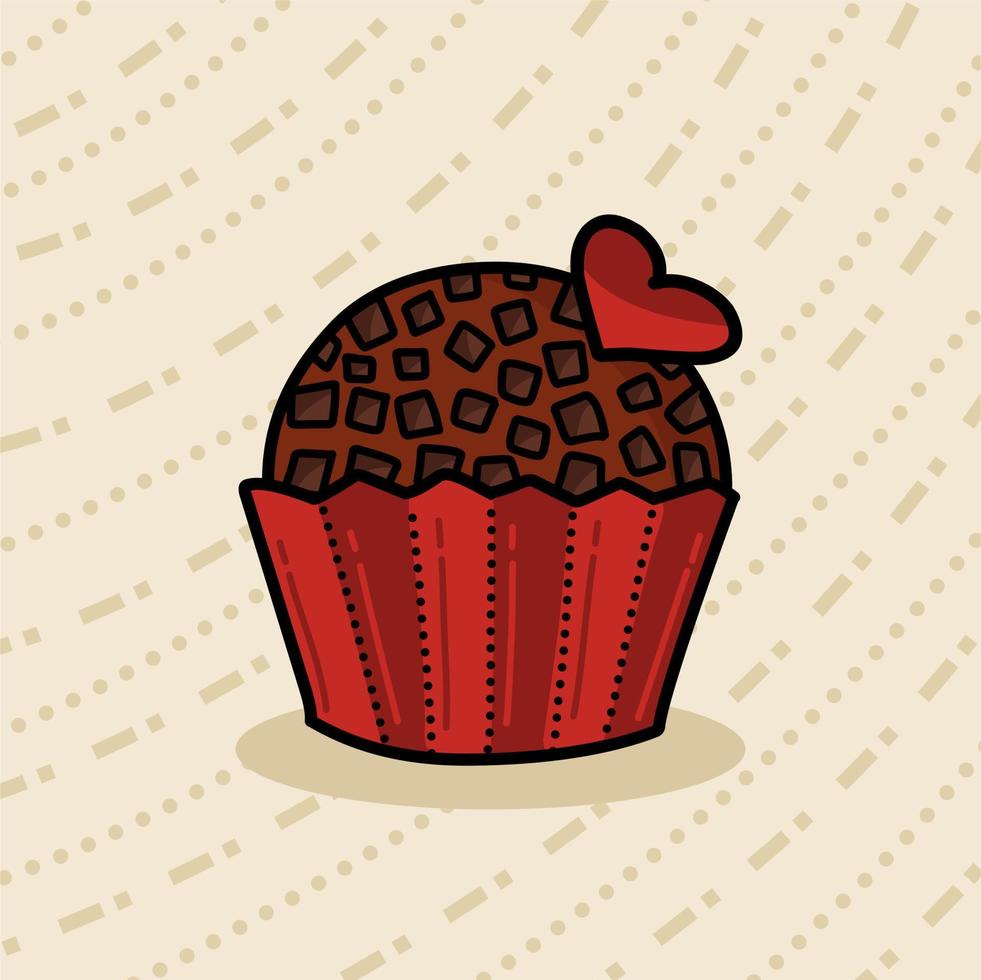 Hand drawn brigadeiro traditional vector