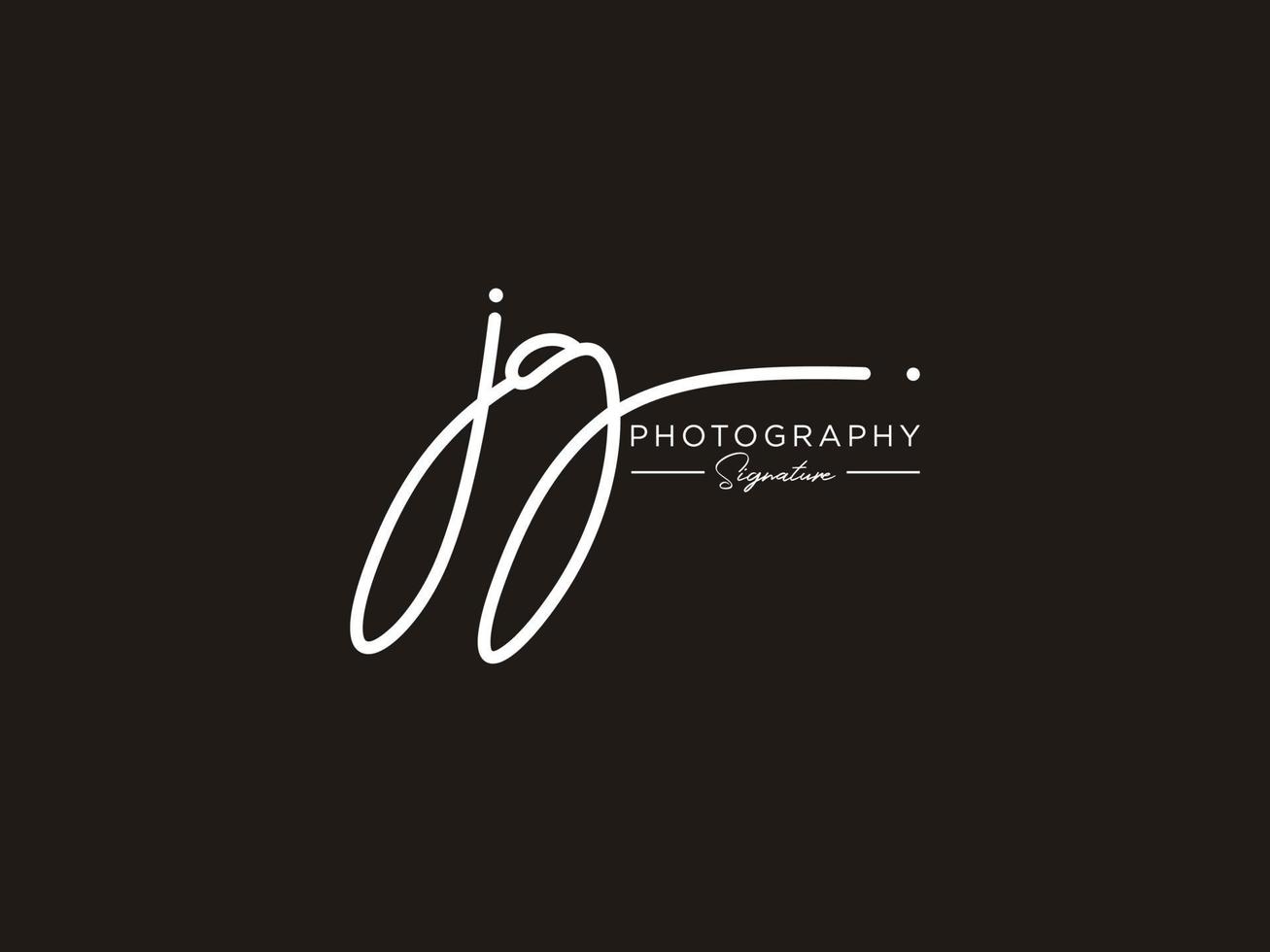 Letter JG Signature Logo Template Vector