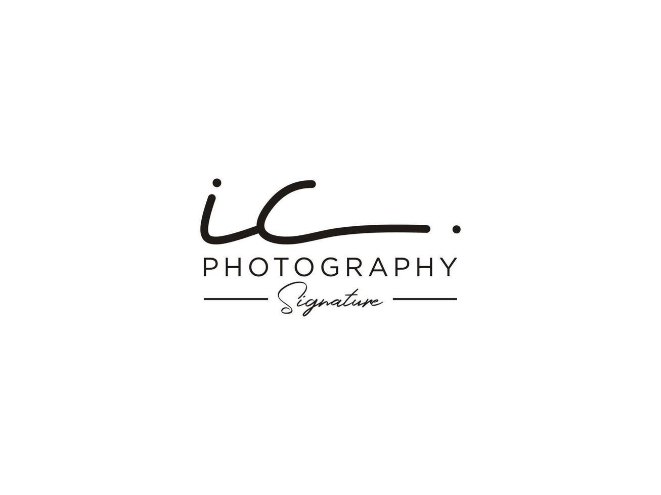 Letter IC Signature Logo Template Vector