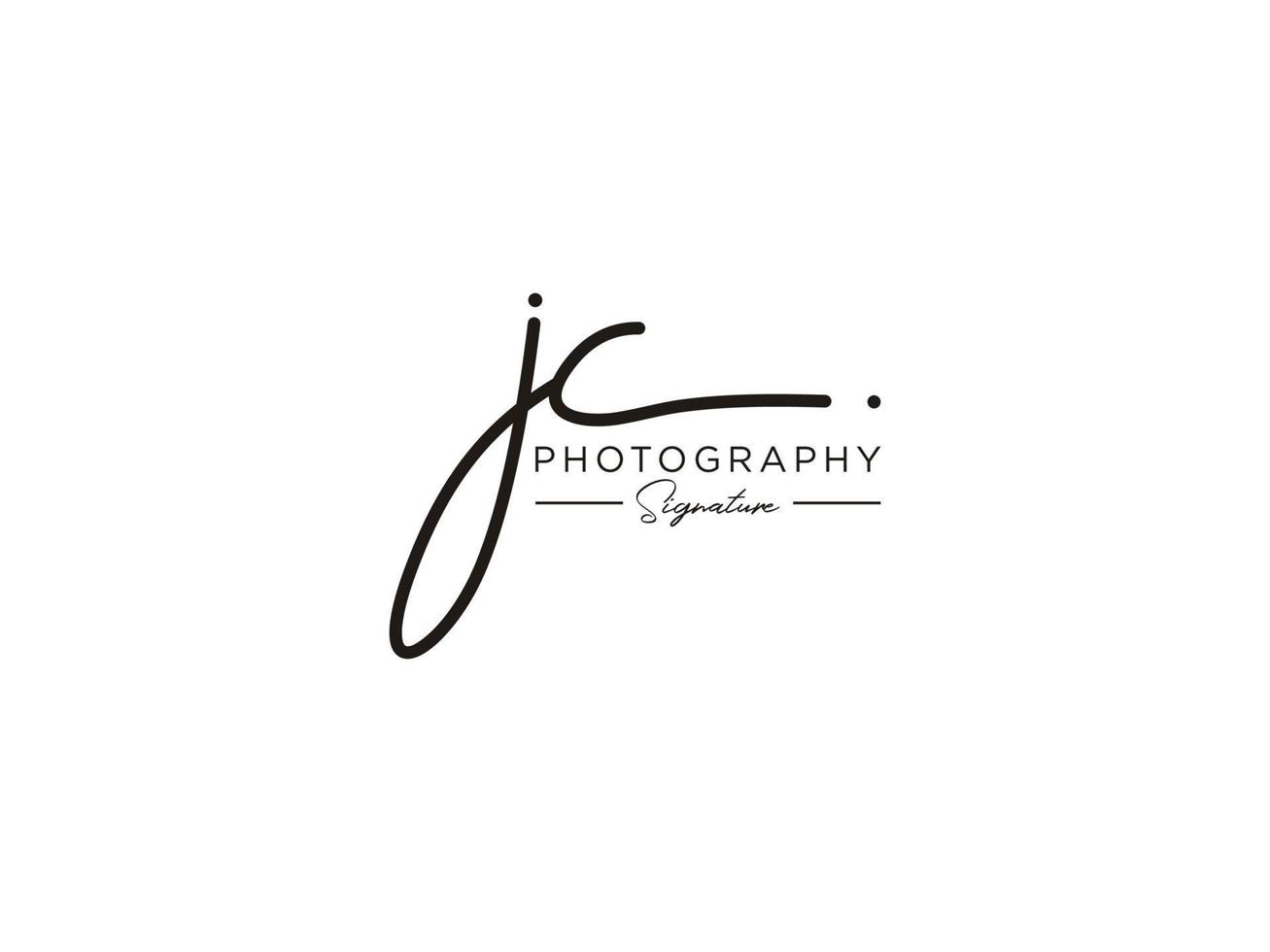 Letter JC Signature Logo Template Vector