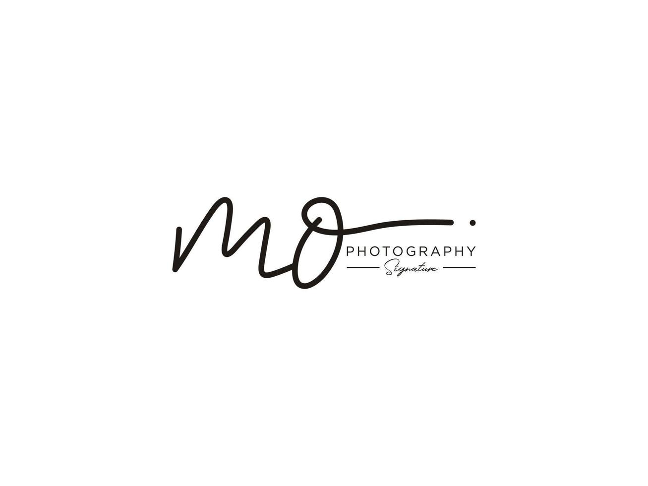 Letter MO Signature Logo Template Vector