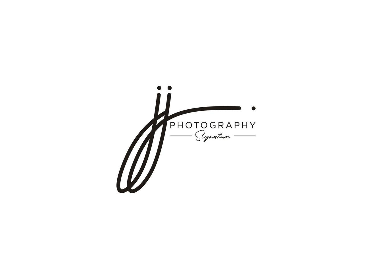 Letter JJ Signature Logo Template Vector