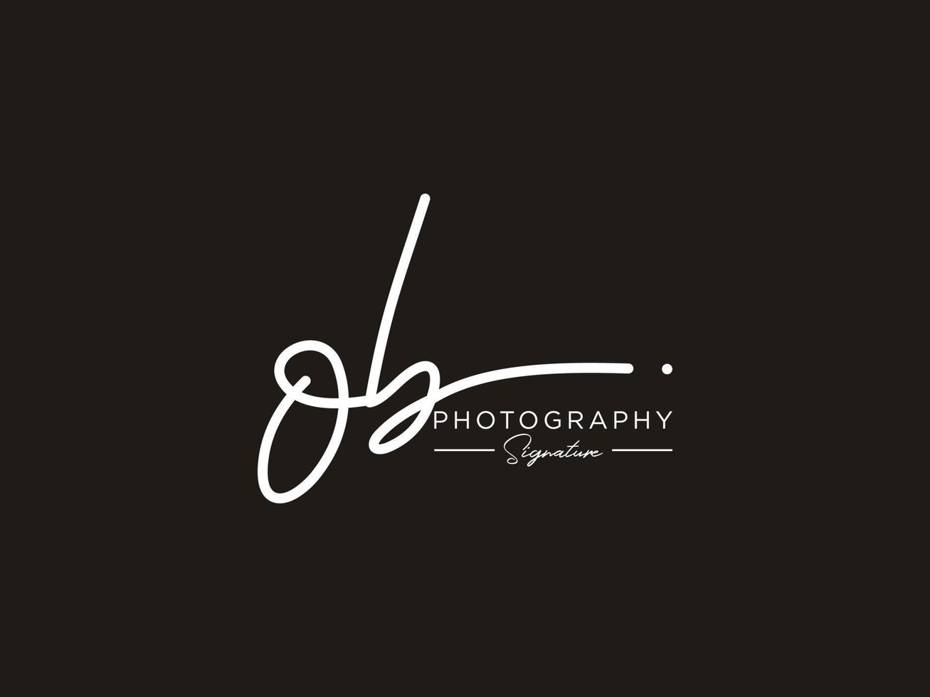 Letter OB Signature Logo Template Vector