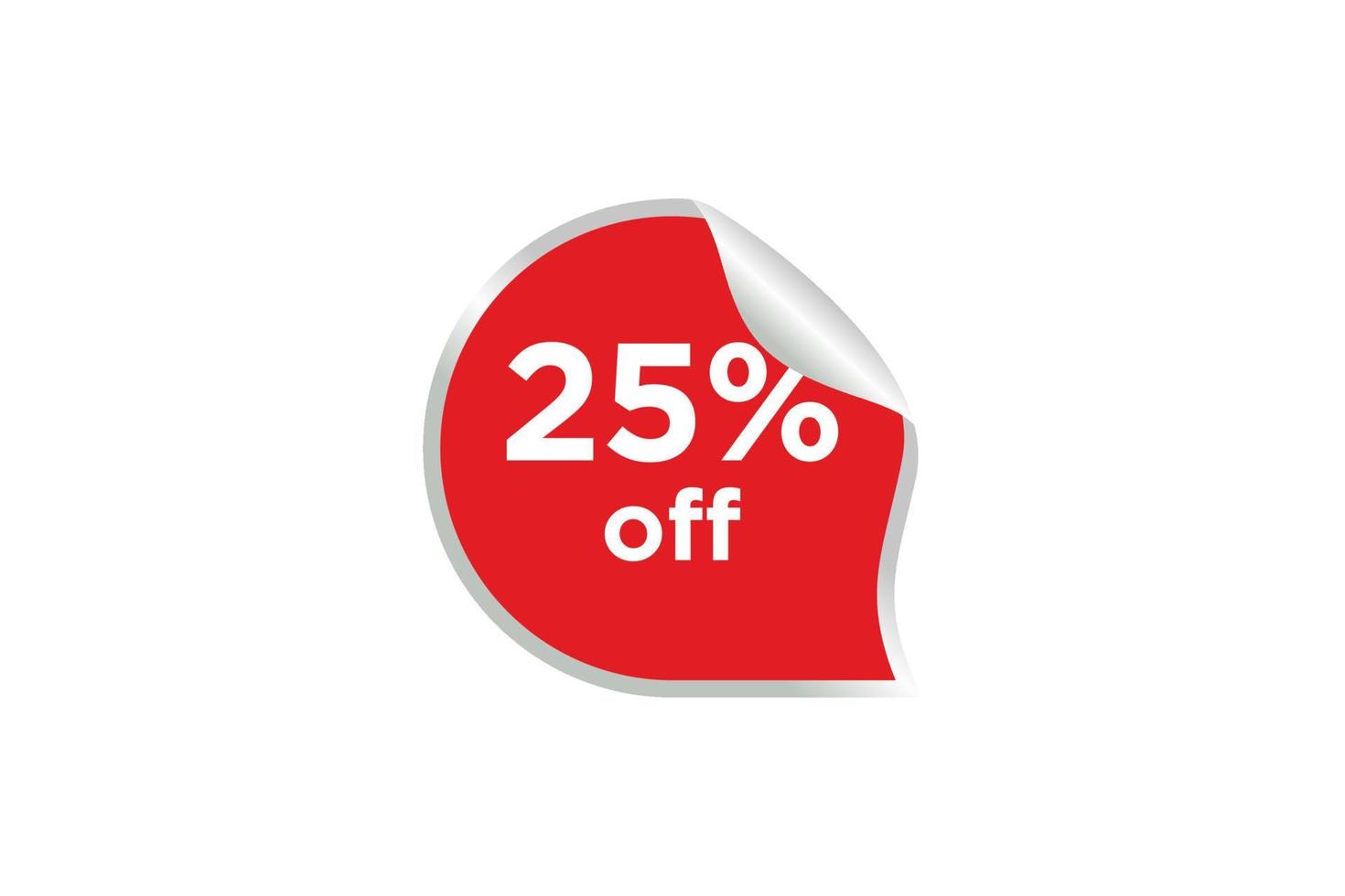 25 discount, Sales Vector badges for Labels, , Stickers, Banners, Tags, Web Stickers, New offer. Discount origami sign banner.