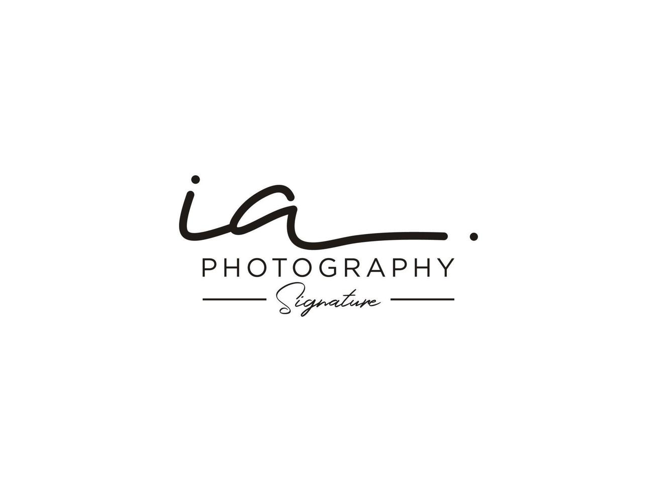 Letter IA Signature Logo Template Vector