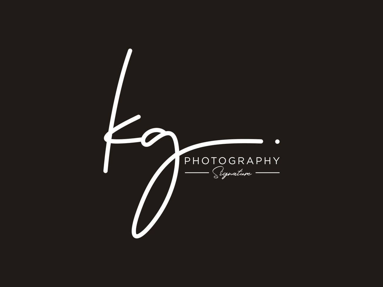 Letter KG Signature Logo Template Vector