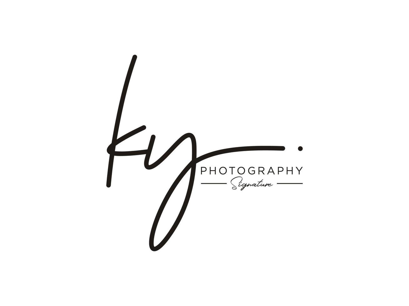 Letter KY Signature Logo Template Vector