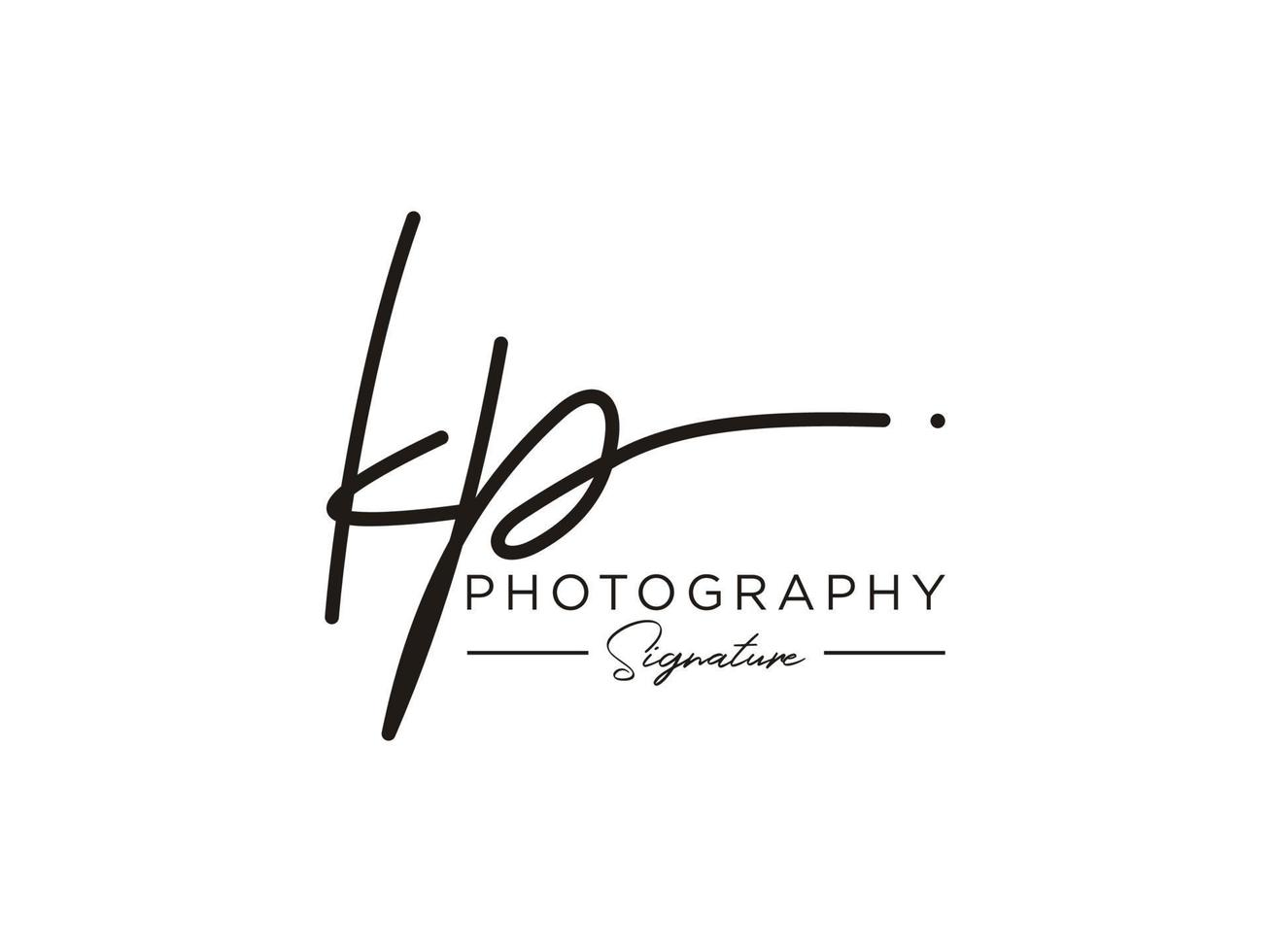 Letter KP Signature Logo Template Vector