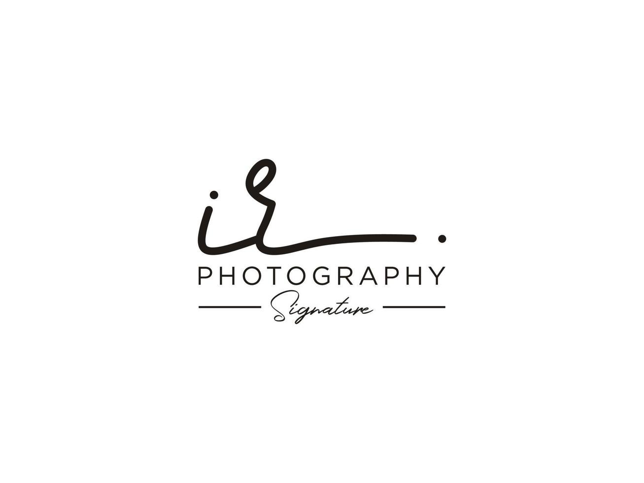Letter IR Signature Logo Template Vector