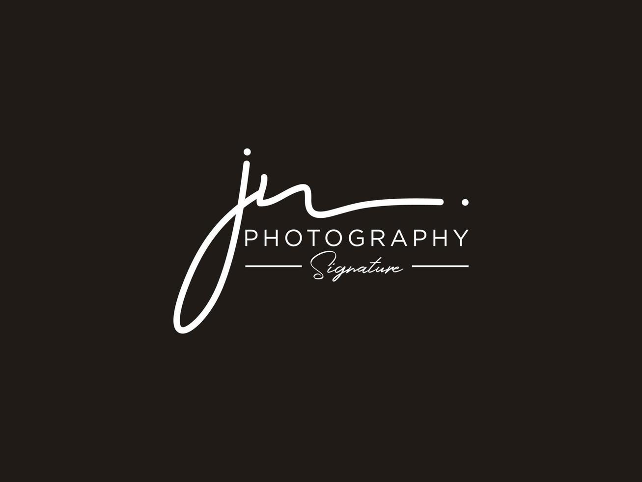 Letter JN Signature Logo Template Vector