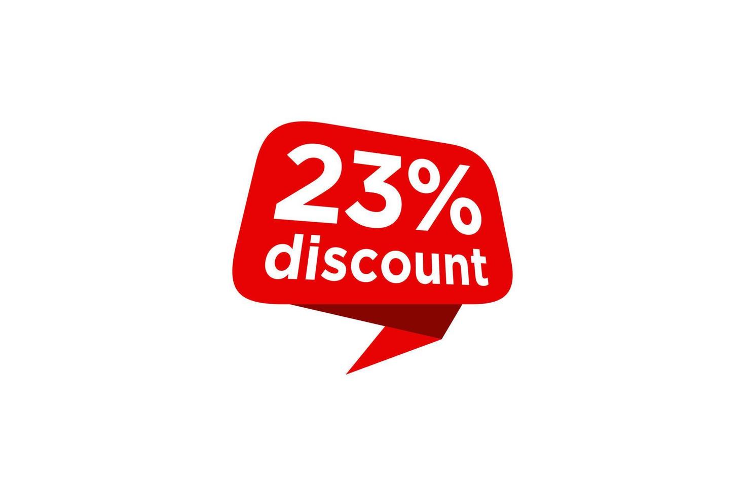 23 discount, Sales Vector badges for Labels, , Stickers, Banners, Tags, Web Stickers, New offer. Discount origami sign banner.