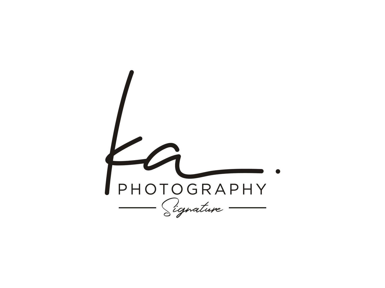 vector de plantilla de logotipo de firma de letra ka