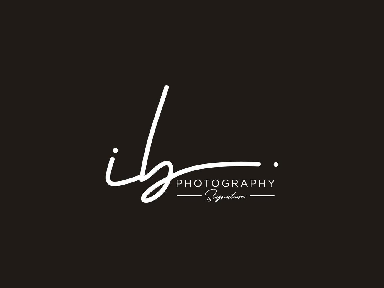 Letter IB Signature Logo Template Vector