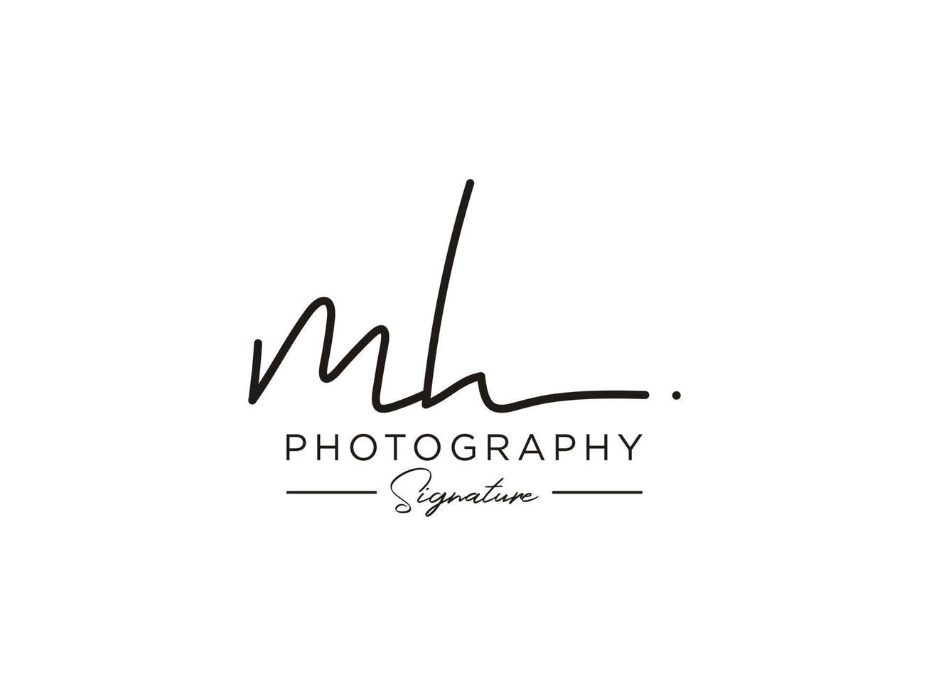 Letter MH Signature Logo Template Vector