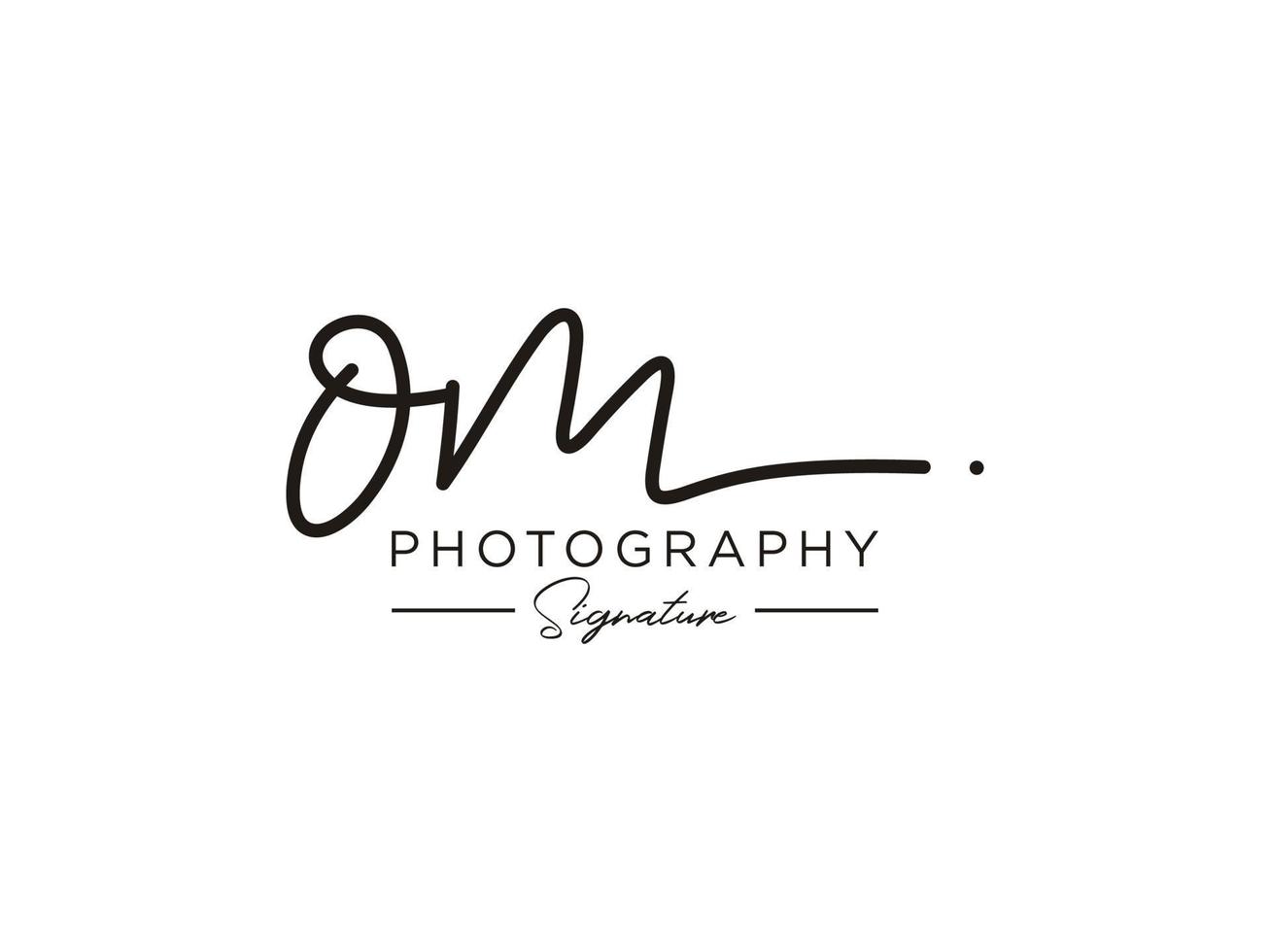 Letter OM Signature Logo Template Vector