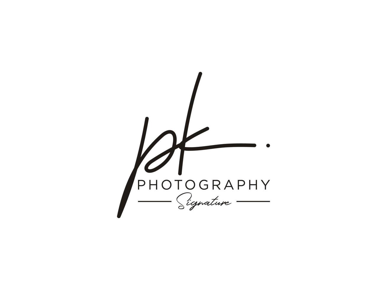 Letter PK Signature Logo Template Vector