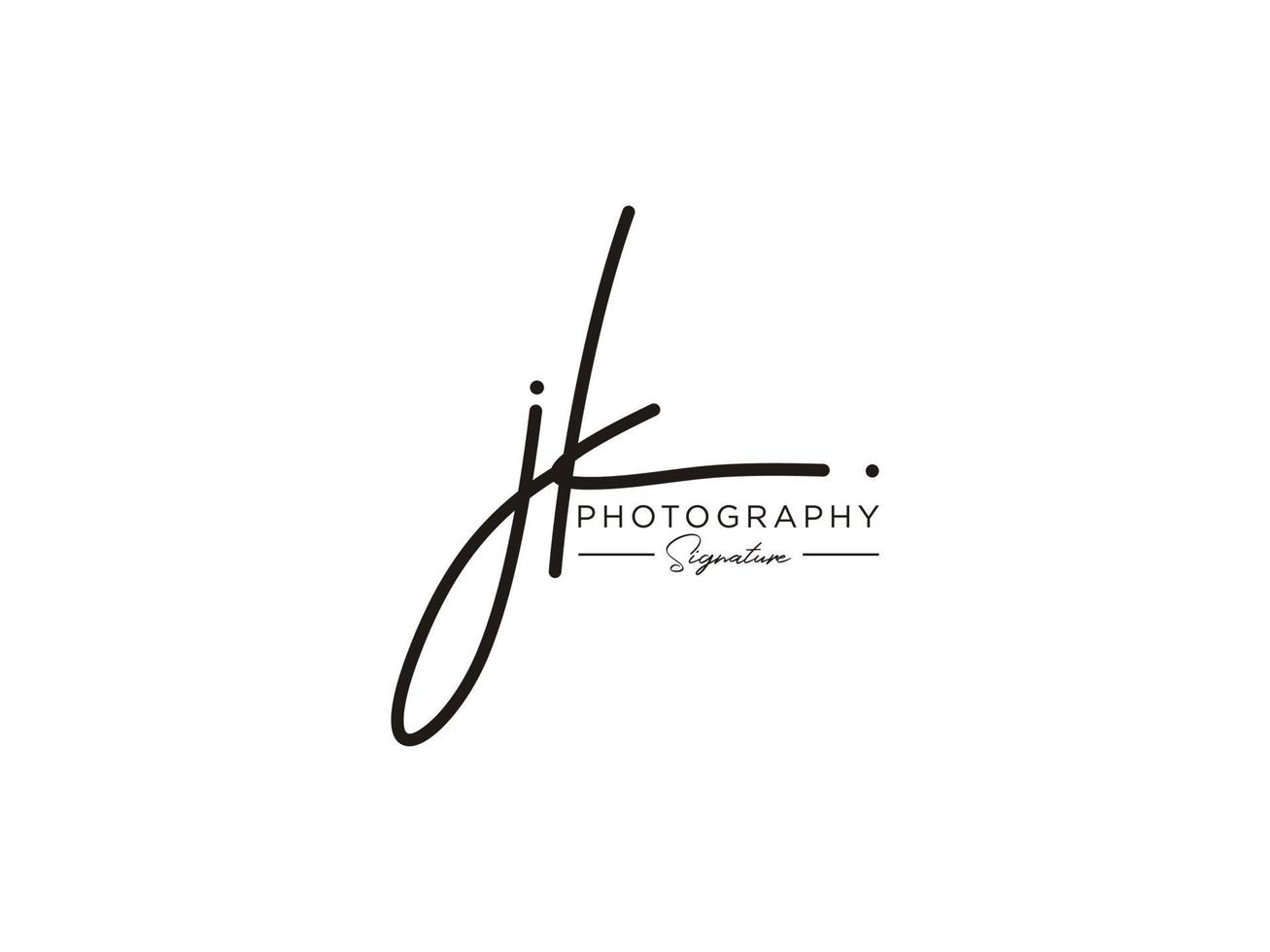 Letter JK Signature Logo Template Vector