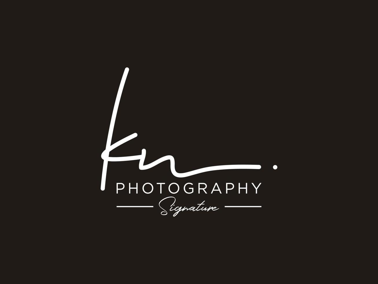 Letter KN Signature Logo Template Vector