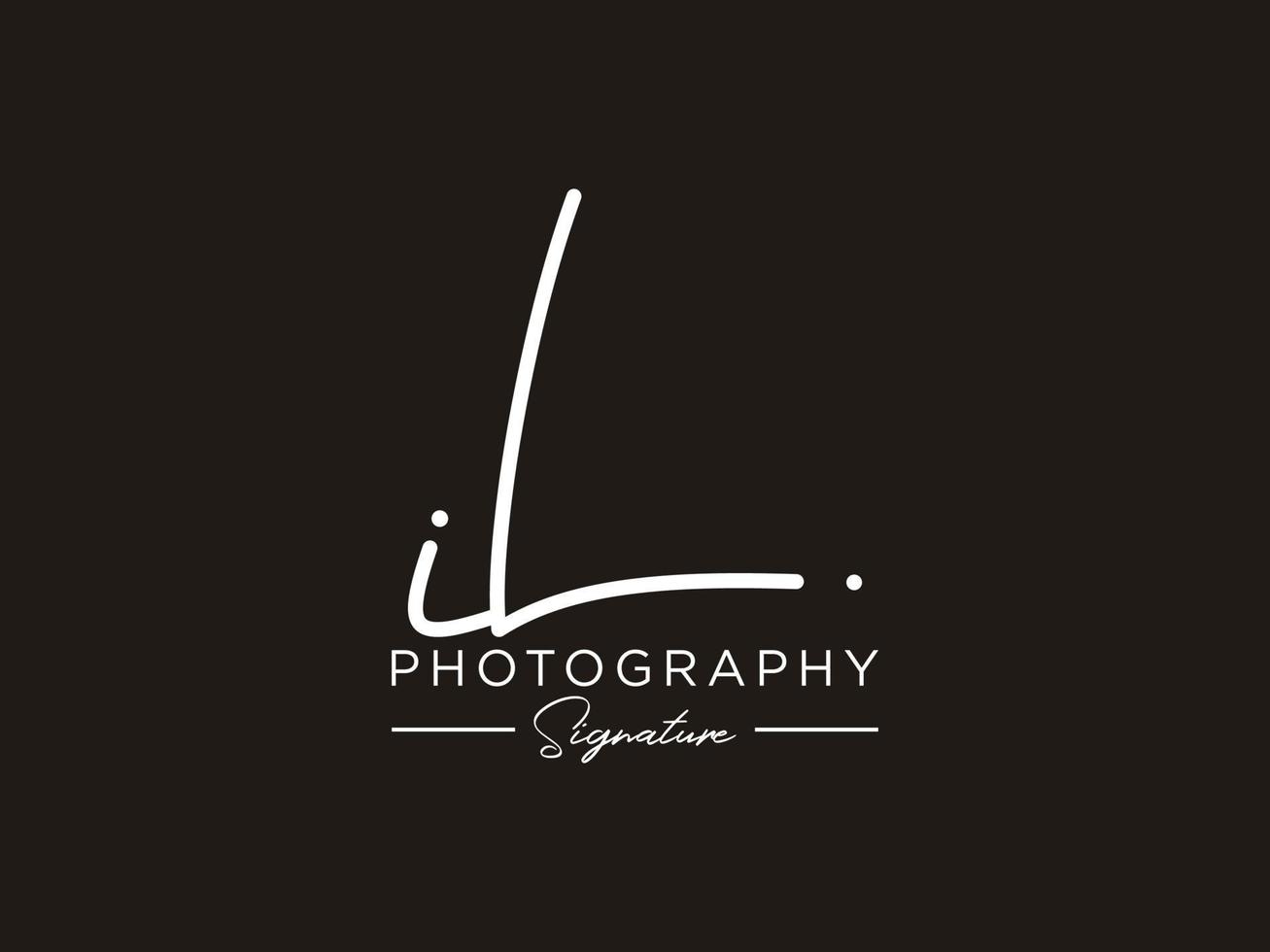 Letter IL Signature Logo Template Vector