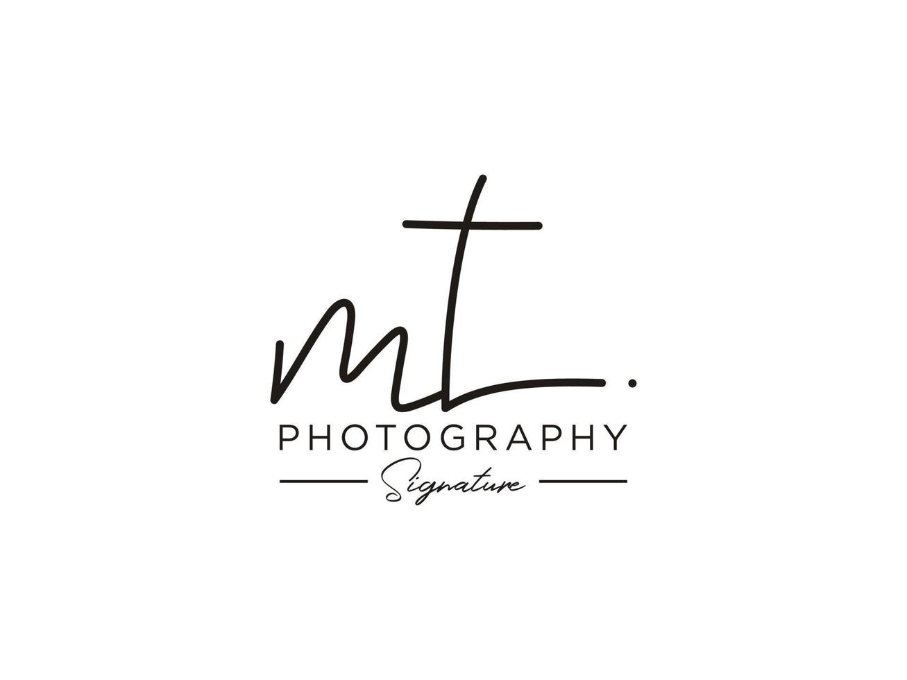Letter MT Signature Logo Template Vector