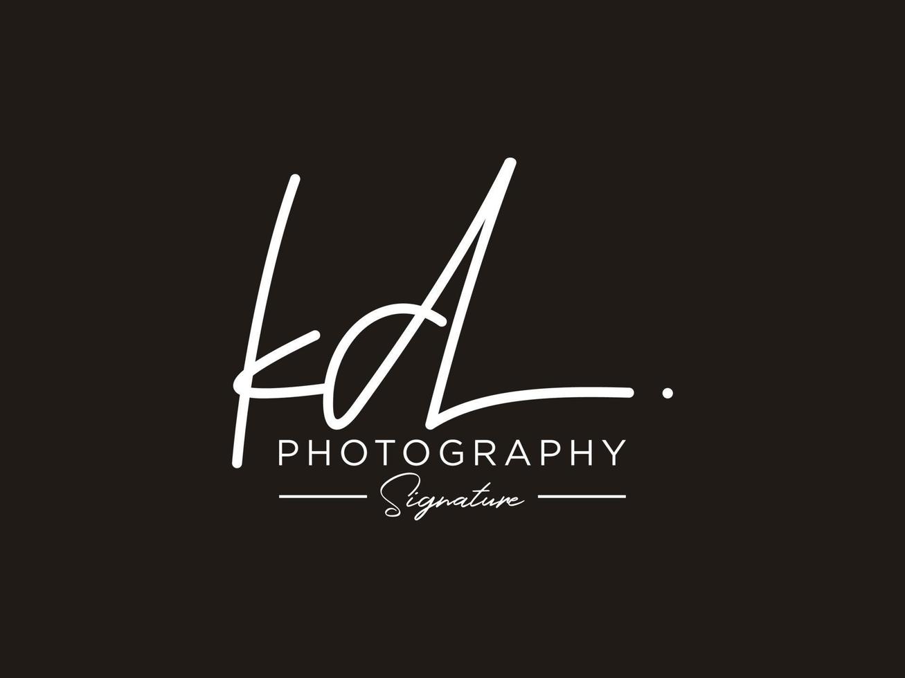 Letter KD Signature Logo Template Vector