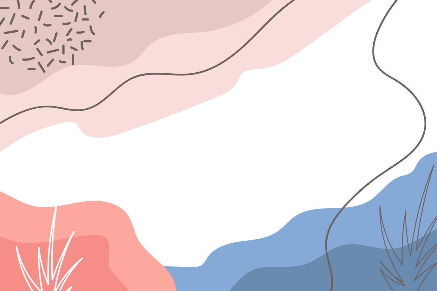 Modern colorful pastel gradient abstract shapes on memphis style background vector