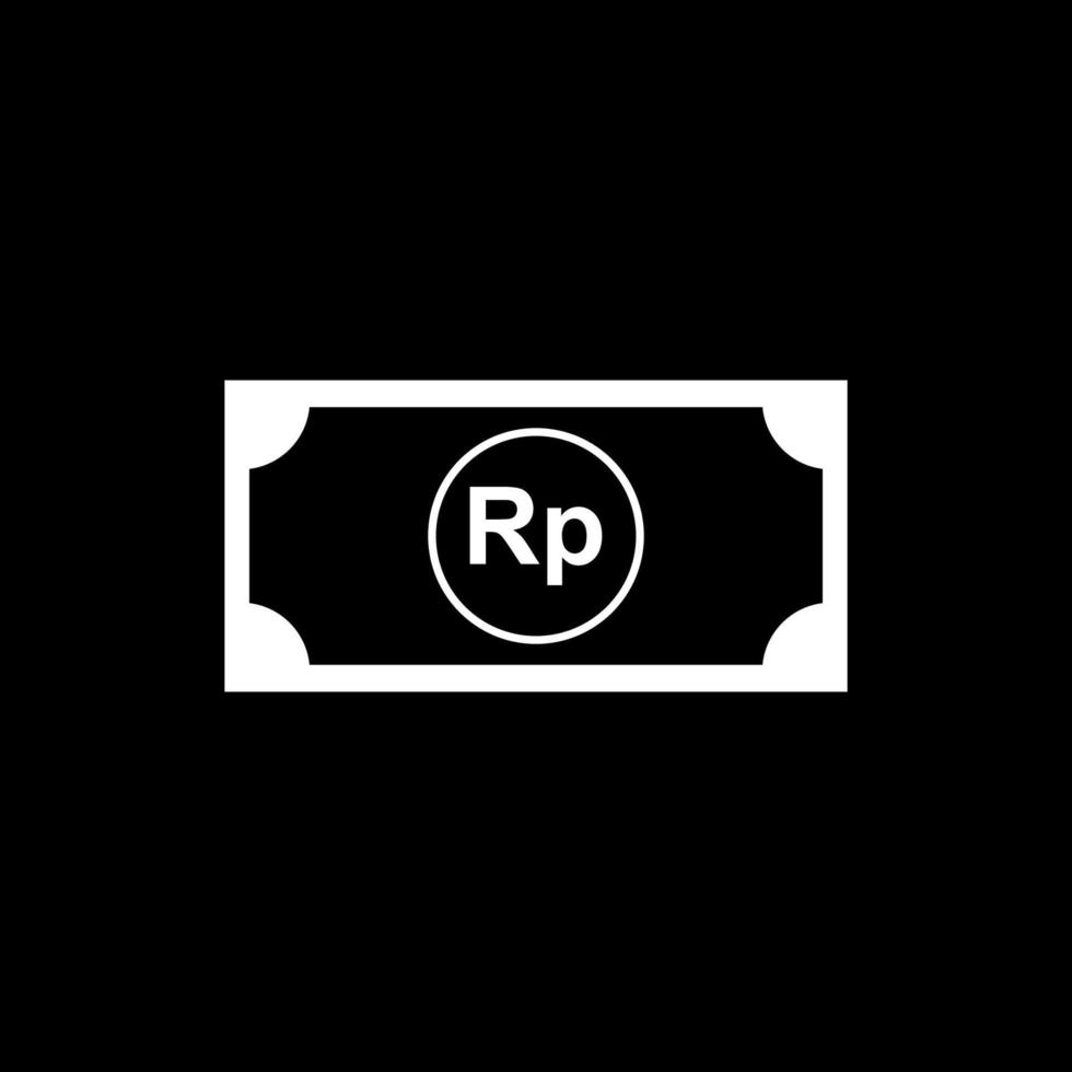 Indonesia Currency Icon Symbol, IDR, Rupiah Money Paper. Vector Illustration