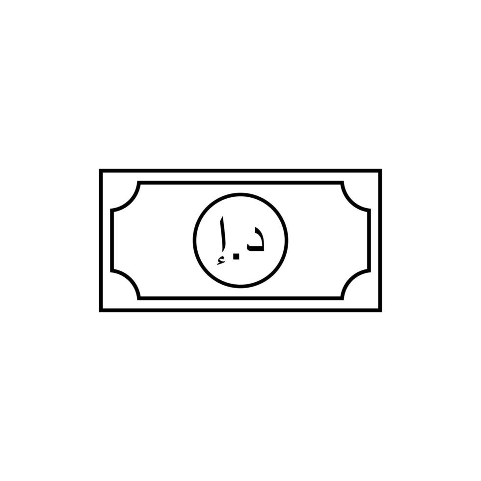 United Arab Emirates, UEA Currency, AED, United Arab Emirates Dirham Icon Symbol. Vector Illustration