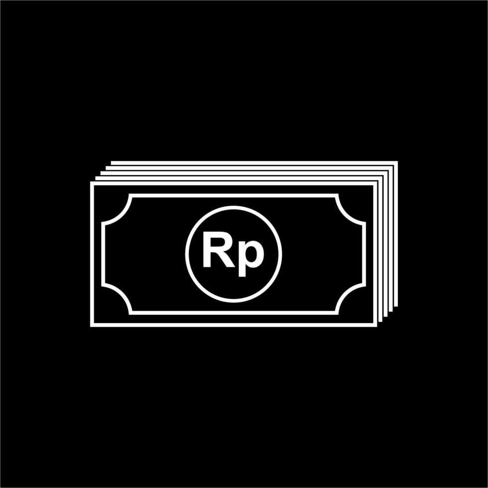 Indonesia Currency Icon Symbol, IDR, Rupiah Money Paper. Vector Illustration