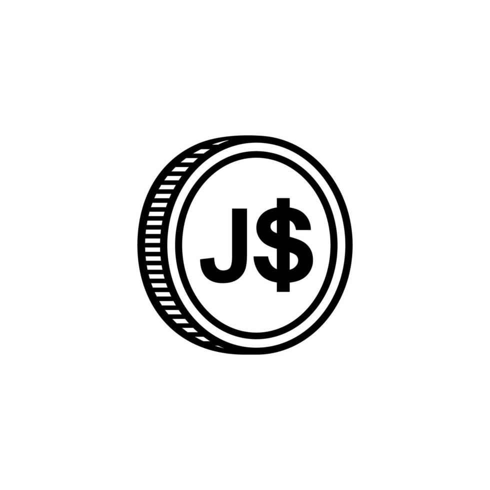 Jamaica Currency, JMD, Jamaican Dollar Icon Symbol. Vector Illustration